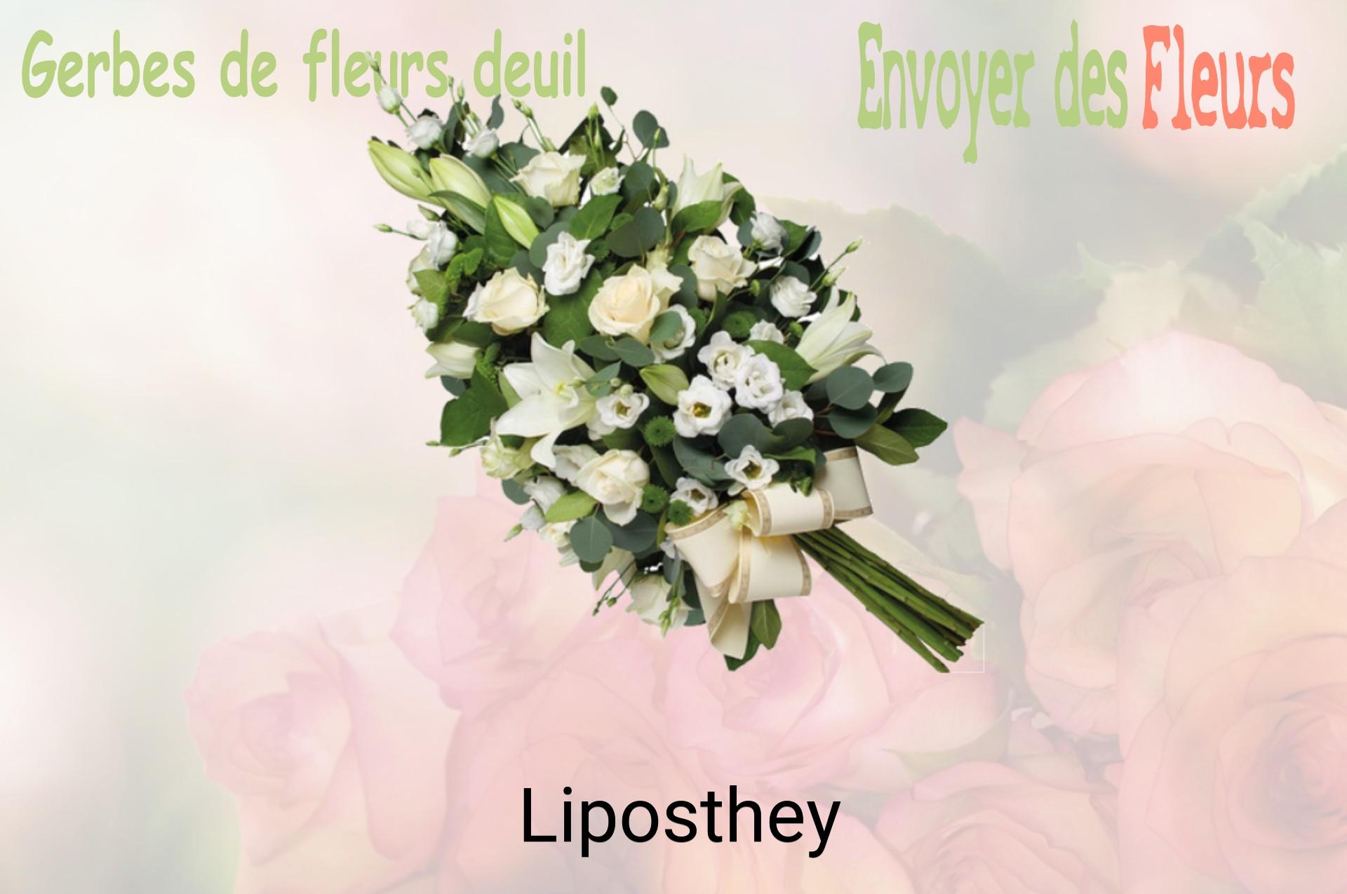 Gerbe de fleurs de deuil livrée à Liposthey